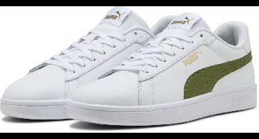 PUMA Puma Smash 3.0 L Unisex Sneakers - PUMA White-Olive Green
