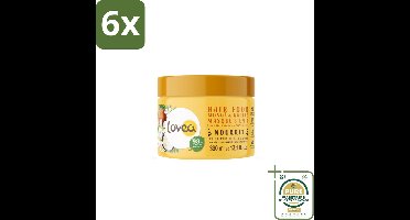 Lovea – Haarmasker – Monoï & Shea 3-in-1 – Intensief voedend – 390 ml - Voordeelverpakking - 6 stuks - Droog haar - Beschadigd haar