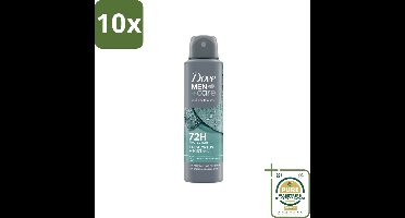 10 x Dove Men+Care Deodorant Spray - Eucalyptus & Mint - 150 ml - Grootverpakking - Deodorant Spray - Zweetbestrijding - Eucalyptus Mint - 72 Uur Bescherming - Anti-transpirant