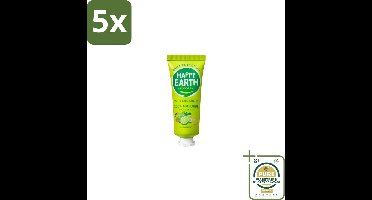 5 x Happy Earth – Deodorant Cream – 100% Natuurlijk Bergamot – 40 ml - Grootverpakking - 100% Natuurlijk Deodorant - Bergamot Deodorant - Natuurlijke Deodorant Crème - Aluminiumvrij Deodorant - Vegan Deodorant