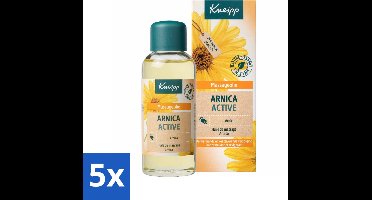 5 x Kneipp - Massageolie - Arnica Active - Voor spieren & gewrichten - 100 ml - Arnica Massageolie - Spieren Herstellen - Gewrichten Verzorgen - Sport Na Inspanning - Verwarmende Massageolie