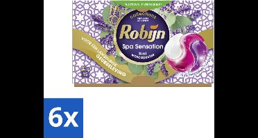 6 x Robijn - 3-in-1 Spa Sensation - Wascapsules - 15 Wasbeurten - Wascapsules - Wasmiddel - Kleurwas - Wasverzachter - Geur