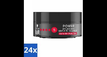 24 x Taft - Power 5 - Styling Wax - Sterke grip met glans - 75 ml - Haarwax - Stylingwax - Taft - Haarstyling - Sterke Hold
