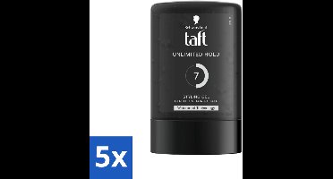 5 x Taft - Unlimited Hold 7 - Styling Gel - Onbegrensde hold - 300 ml - Unlimited Hold Gel - Waterbestendig Haar Gel - Hold Level 7/15 - Vegan Haar Gel - Sport Haar Gel