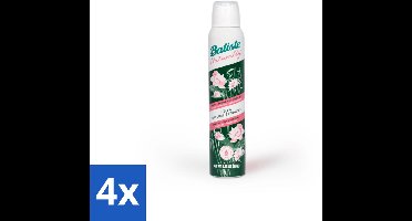 4 x Batiste - Naturally Bamboo Fibre & Gardenia - Droogshampoo - Versterkt en Verfrist - 100% Natuurlijk - 200ml - Droogshampoo - Bamboe - Gardenia - Natuurlijke Verzorging - Haarverfrissend