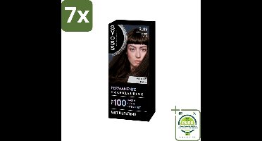 7 x SYOSS - Coloration 3-89 Bronze Coffee - Haarverf - Grijsdekking - Vermindert Haarbreuk - Grootverpakking - Permanente Haarkleuring - Haarkleur - Grijsdekking - Keratine - Haarkleur 3-89