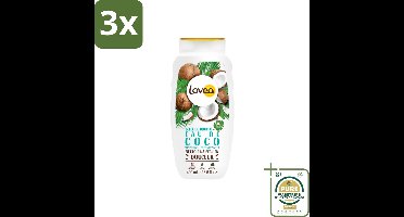 3 x Lovea – Douchegel – Sulfaatvrij Kokos – Mild en hydraterend – 400 ml - Grootverpakking - Kabel - Kabels - Kabelsysteem - Kabelsysteem
