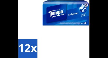 12 x Tempo – Tissues Box – Original - Tissue Doek - Zachte Tissues - 4-laags Tissue - Wasmachinebestendige Tissues - Hygiënische Tissues