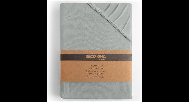 DecoKing Hoeslaken 180x200-200x200 cm 100% Gekamd Katoen Jersey Zacht 180x200cm - 200x200cm Grijs Amber