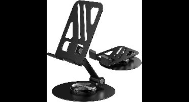 360° draaibare mobiele telefoonstandaard voor bureau, volledig verstelbare opvouwbare desktopondersteuning, compatibel met 4-8 inch alle telefoons en tablets