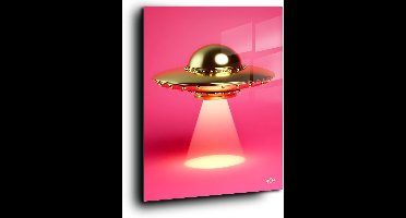 I want to believe. GOLD ufo. - Meerdere kleuren - Canvas 30 x 40 cm Ge