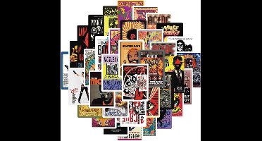 Coole Punk en Rock Muziek Stickers - 100 Stuks Waterdichte Vinyl Stickers voor Laptops, Skateboards en Meer
