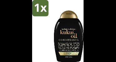 1 x OGX - Kukui Oil - Conditioner - Anti-Pluis - Hydraterend - 385 ml - Anti-pluis Conditioner - Kukui Oil Conditioner - Hydraterend Haarverzorging - Pluisvrij Haar - Krulcontrole