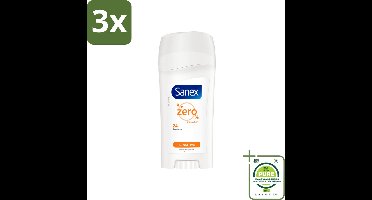 3 x Sanex Deodorant Stick Dermo Sensitive 65 ml - Grootverpakking - Deodorant - Antitranspirant - Gevoelige Huid - Alcoholvrij - Sanex
