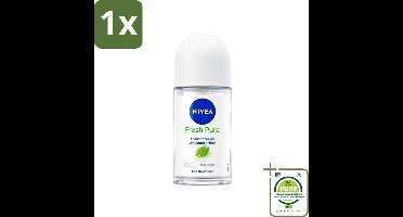 1 x Nivea - Deodorant - Roller - Fresh Pure - 48 Uur Lang Werkend - 50 ml - NIVEA Deodorant - Deodorant Roller - Aluminiumvrij Deodorant - Deodorant 48 Uur - Deodorant Voor Gevoelige Huid