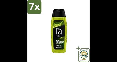 7 x Fa Men - Sport Energy Boost - Doucemiddel - Voor Lichaam, Haar & Gezicht - 250 ml - Grootverpakking - Sport Energie - Frisheid - Lichaam Reinigen - Haar Reinigen - Gezicht Reinigen