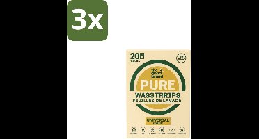 3 x The Good Brand - Wasstrips - Forest - 20 wasbeurten - Wasstrips - Duurzame Was - Milieuvriendelijke Was - Plasticvrije Was - Biologisch Afbreekbare Was