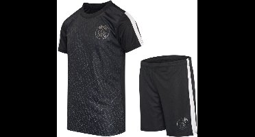 PSG Voetbaltenue Zwart - Maat 116 - Voetbaltenue Kinderen - Jongens - Meisjes - Unisex - Shirt en Broekje - Paris Saint-Germain