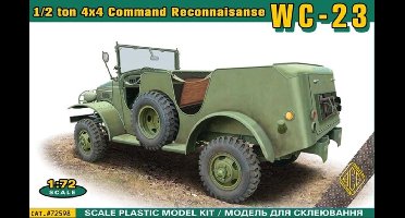 ACE Modelbouwpakket Auto - 72598 Dodge WC-23 0,5-ton 4x4 - Command Reconnaissance WWII - Amerikaans Verkenningsvoertuig Plastic - 1:72 - Modelbouw