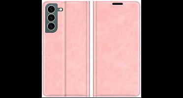 Just in Case hoesje geschikt voor Samsung Galaxy S23+ - Hoesje met Pasjeshouder - Luxe Book Case - Roze