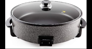 RVV® Partypan -Airfryer -Hapjespan - 1500 W - 40 cm Diameter - Grijs -41 cm x 47 cm x 18 cm