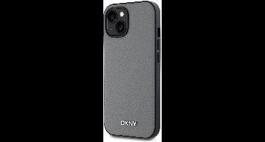 DKNY, Beschermhoesje Geschikt voor Apple iPhone 14 MagSafe Elegant met metalen logo, Grijs