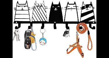 Key Rack - Sleutelkast - Sleutelhouder - Organizer -Zwart en wit