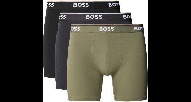 Boss Long boxer Power 3-Pack grijs-groen-zwart