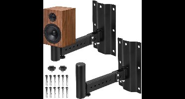 Muurbeugel voor Luidsprekers - 180 graden draaibaar - Robuuste Wandhouder - 60 graden kantelbaar - Draagkracht 40 kg - Set van 2 stuks