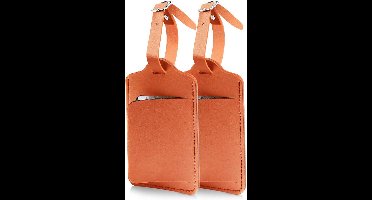 Bagagelabels met Adreslabel - Reisaccessoires - 2 Stuks - Oranje