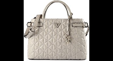 GUESS handtas schoudertas Paisleigh Girlfriend Satchel Light Taupe beige