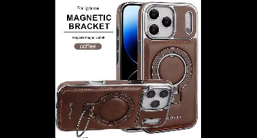 iPhone 17 Pro Max Telefoonhoesje – Magnetische Case van Luxe Kunstleer