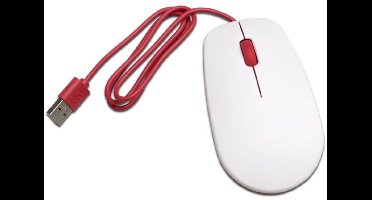 Raspberry Pi® Mouse 2 Muis USB Optisch Wit, Rood 3 Toetsen
