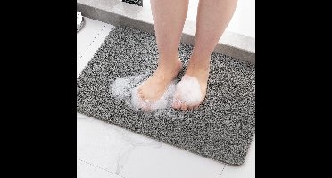 Gigicial Antislip douchemat - PVC loofah massage badmat - Uitstekende antislipprestaties, comfortabel in gebruik - 1 stuk - Badkamer/Grijs