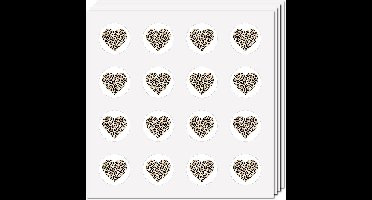 128 Stuks Luipaard Hart Stickers - Zelfklevend & Waterdicht - Voor Decoratie van Laptops, Waterflessen, Scrapbooking en Meer