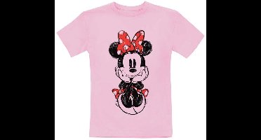 Mickey Mouse Kids - Sitting Minnie Sketch T-shirt - roze - 152