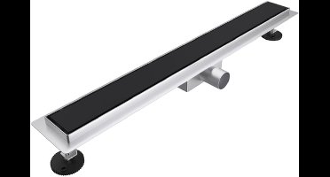 FugaFlow Eccelente Anta douchegoot - 180cm - gesloten rooster - vloerflens - mat zwart