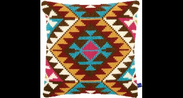 Vervaco - Kruissteekkussen kit - Etnische print - PN-0146715 - Borduren - Borduurpakket - Borduurpakket volwassenen - Borduurpakket kind