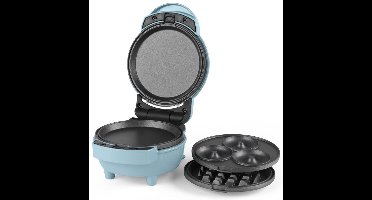 RVV® Wafelijzer met verwisselbare platen - Wafelijzer - Blauw - 13cm x 17cm x 9cm