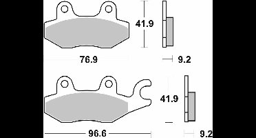 Plaquette de frein SBS pour Moto Benelli 125 BN 2018 à 2024 AR Neuf