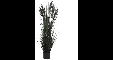 Kunstplant Siergras in Pot Zwart - 122 cm