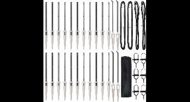 vidaXL - Hekpaal. - Grijs