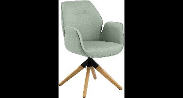 Bendt Eetkamerstoel 'Chandler' kleur Lichtgrijs/Eiken