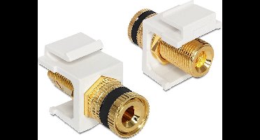 Delock - Keystone Modul Polklemme - Gewindebuchse schwarz