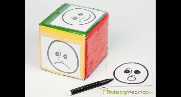 Grote zachte dobbelsteen met insteekpochetten 17 cm diagonaal