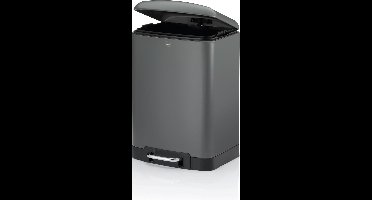 Afvalemmer, RVS, Antraciet, 12 L - Kela | Davino