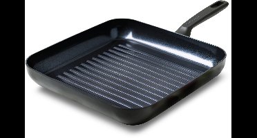 GreenPan Memphis keramische anti-aanbak vierkante grillpan 28 cm - inductie pan - inductie grillpan - ovenbestendig tot 160°C - vaatwasserbestendig - koelgrepen - zonder deksel - PFAS-vrij