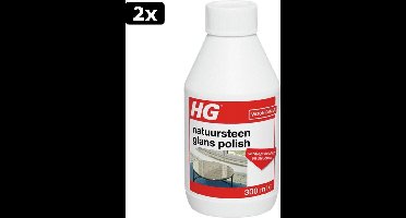 2x HG natuursteen glans polish (product 44) - 300ml - voor alle soorten natuursteen
