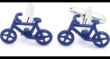 Manchetknopen - Fiets Fietsen Blauw