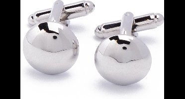 Manchetknopen - Ronde Bal Zilver